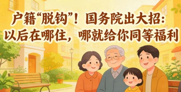 重磅大招！国家正式官宣：解绑户籍，住满半年享受本地人同等福利