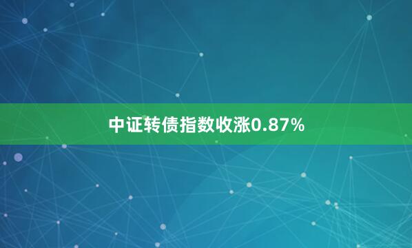 中证转债指数收涨0.87%