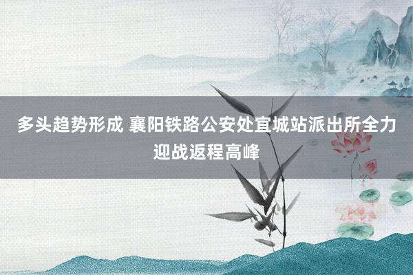 多头趋势形成 襄阳铁路公安处宜城站派出所全力迎战返程高峰