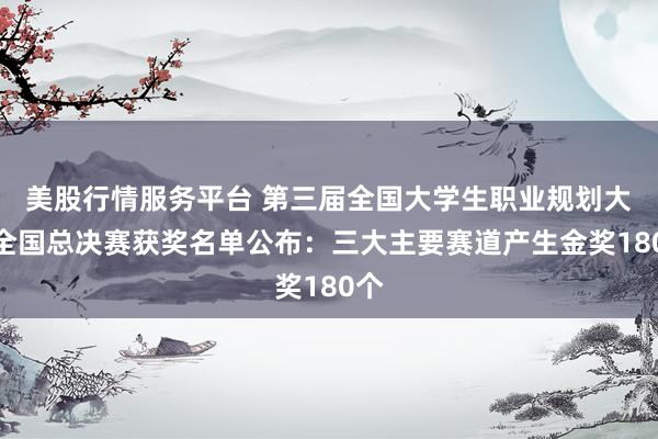 美股行情服务平台 第三届全国大学生职业规划大赛全国总决赛获奖名单公布：三大主要赛道产生金奖180个